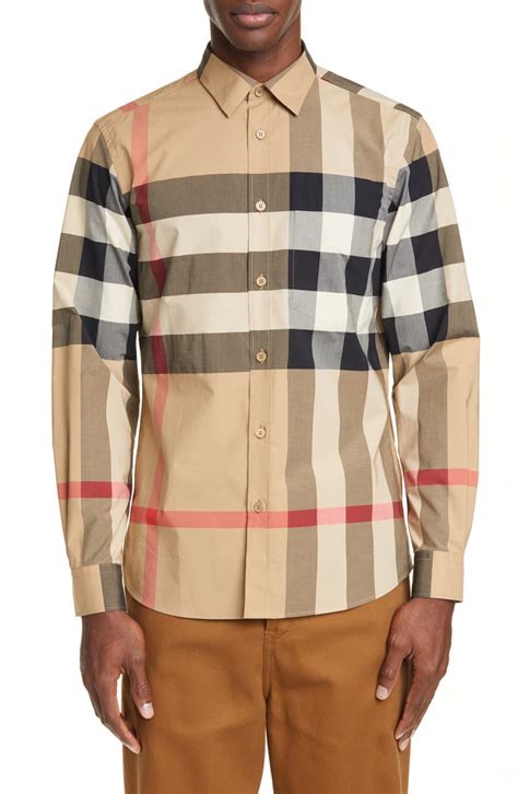 burberry button up shirt nordstrom|burberry button up shirt men.